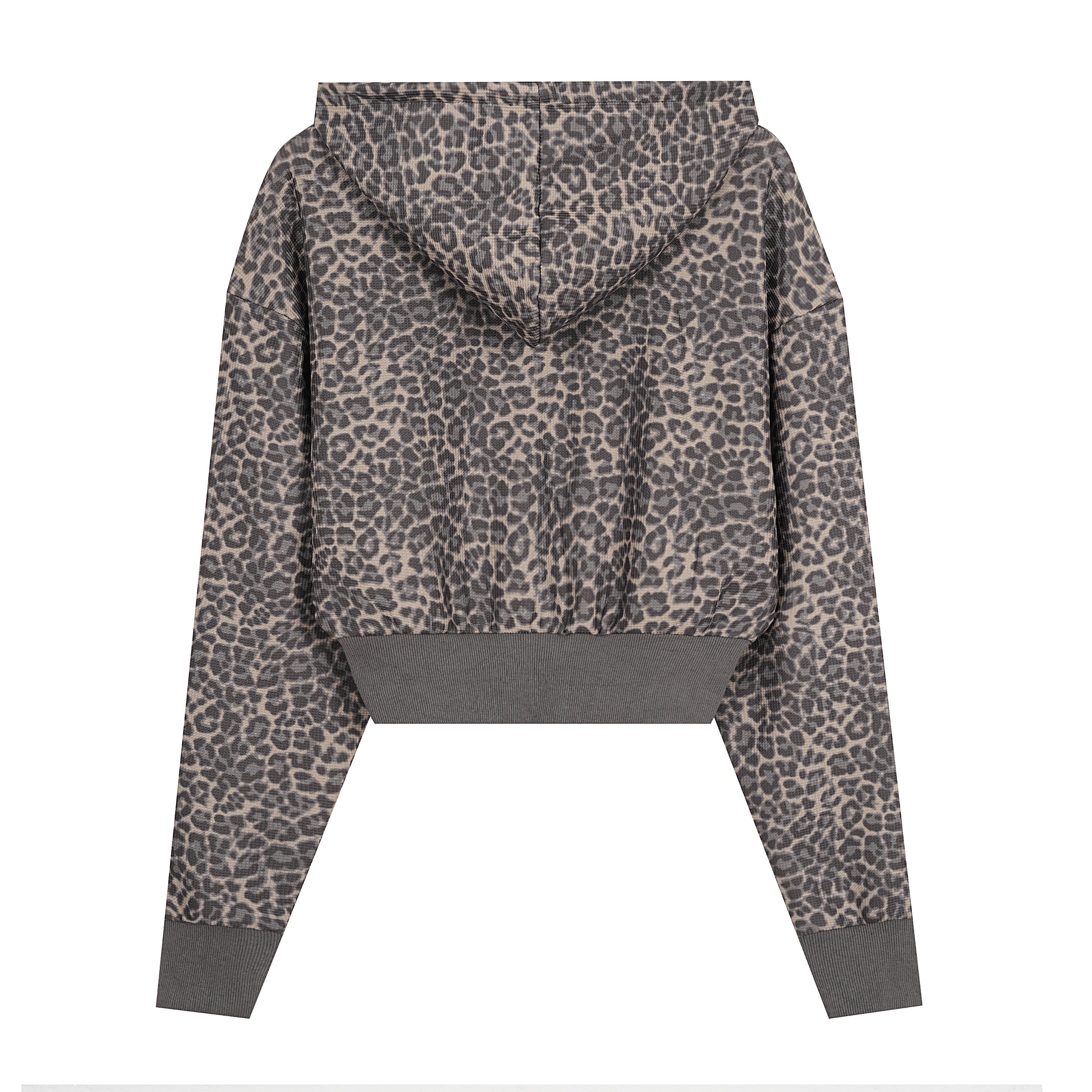 Omirad Studded Cross Cropped Zip Hoodie
