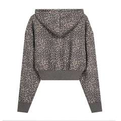 Omirad Studded Cross Cropped Zip Hoodie