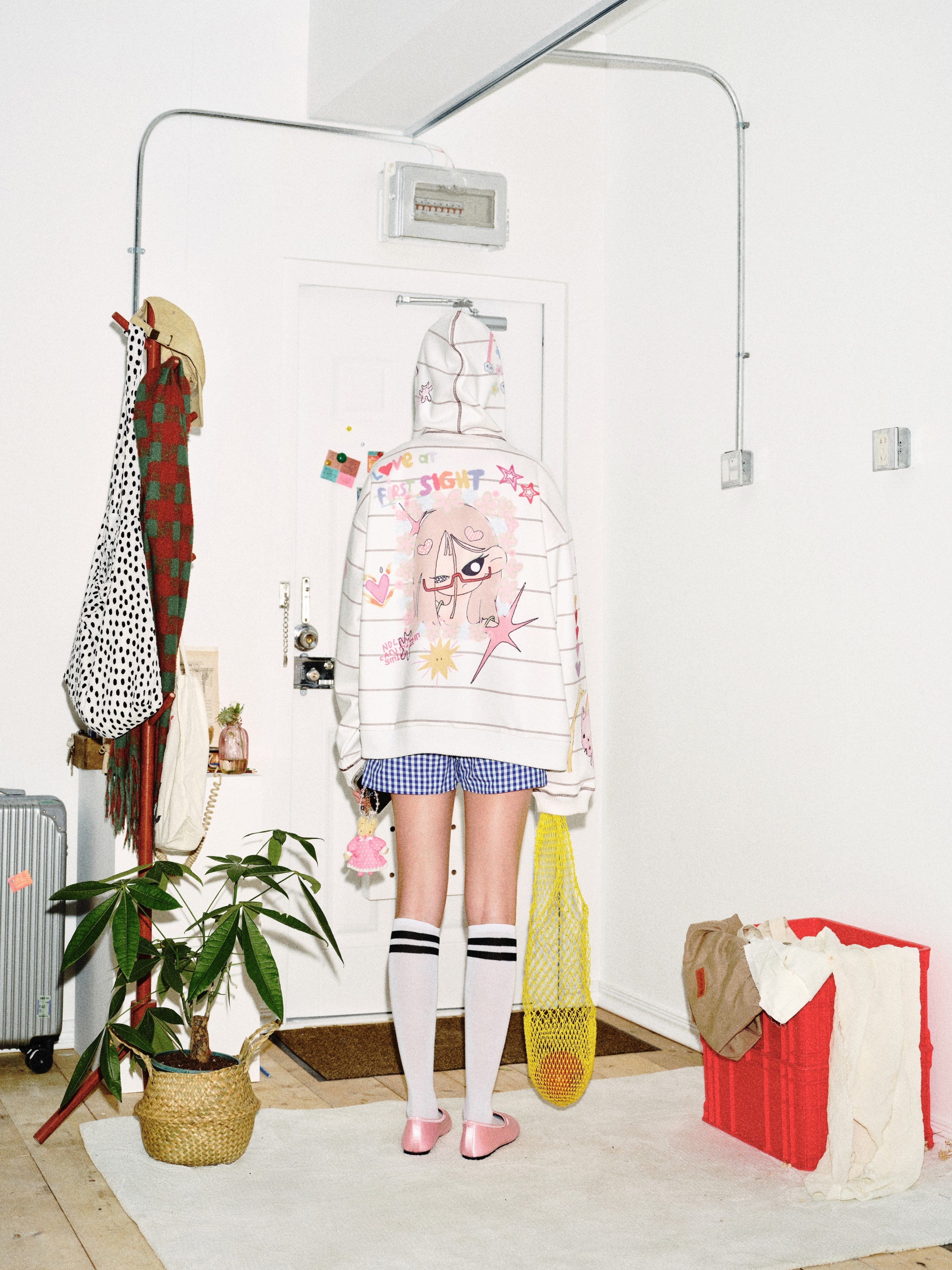Omirad All-Over Graphic Zip Hoodie