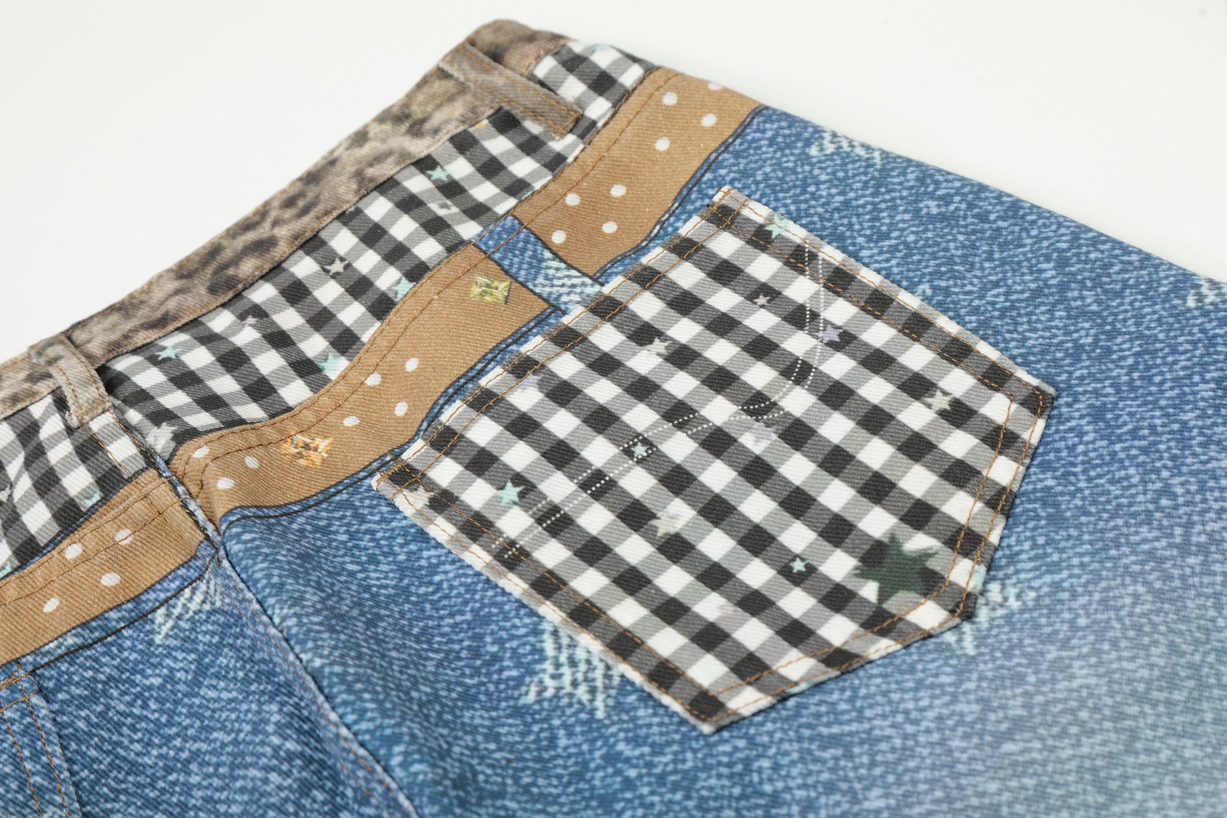 Omirad “Vintage Patchwork Denim Shorts”