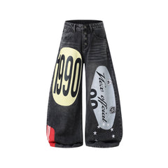 Omirad 1990 Graphic Wide-Leg Jeans