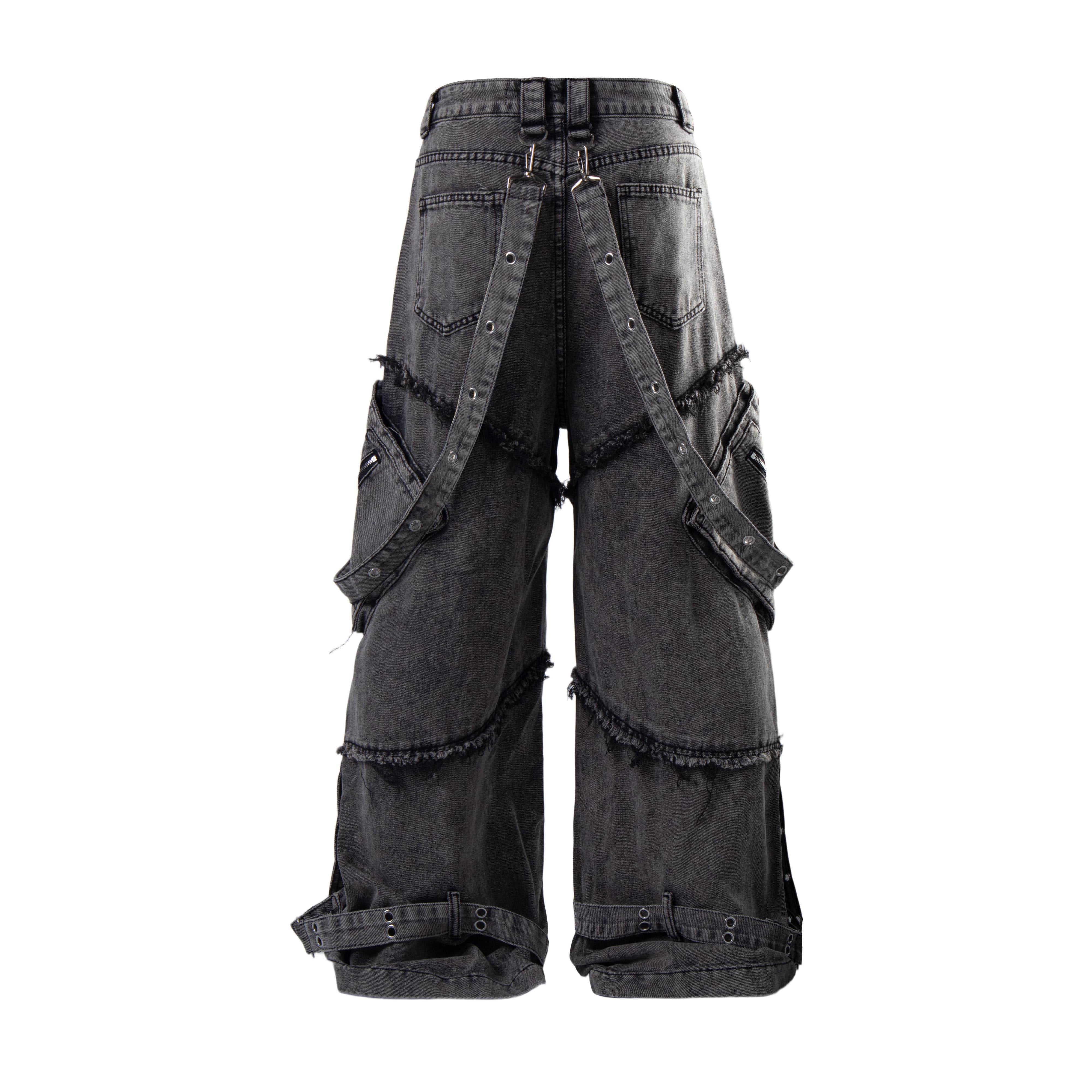 Omirad Deconstructed Strap Cargo Jeans