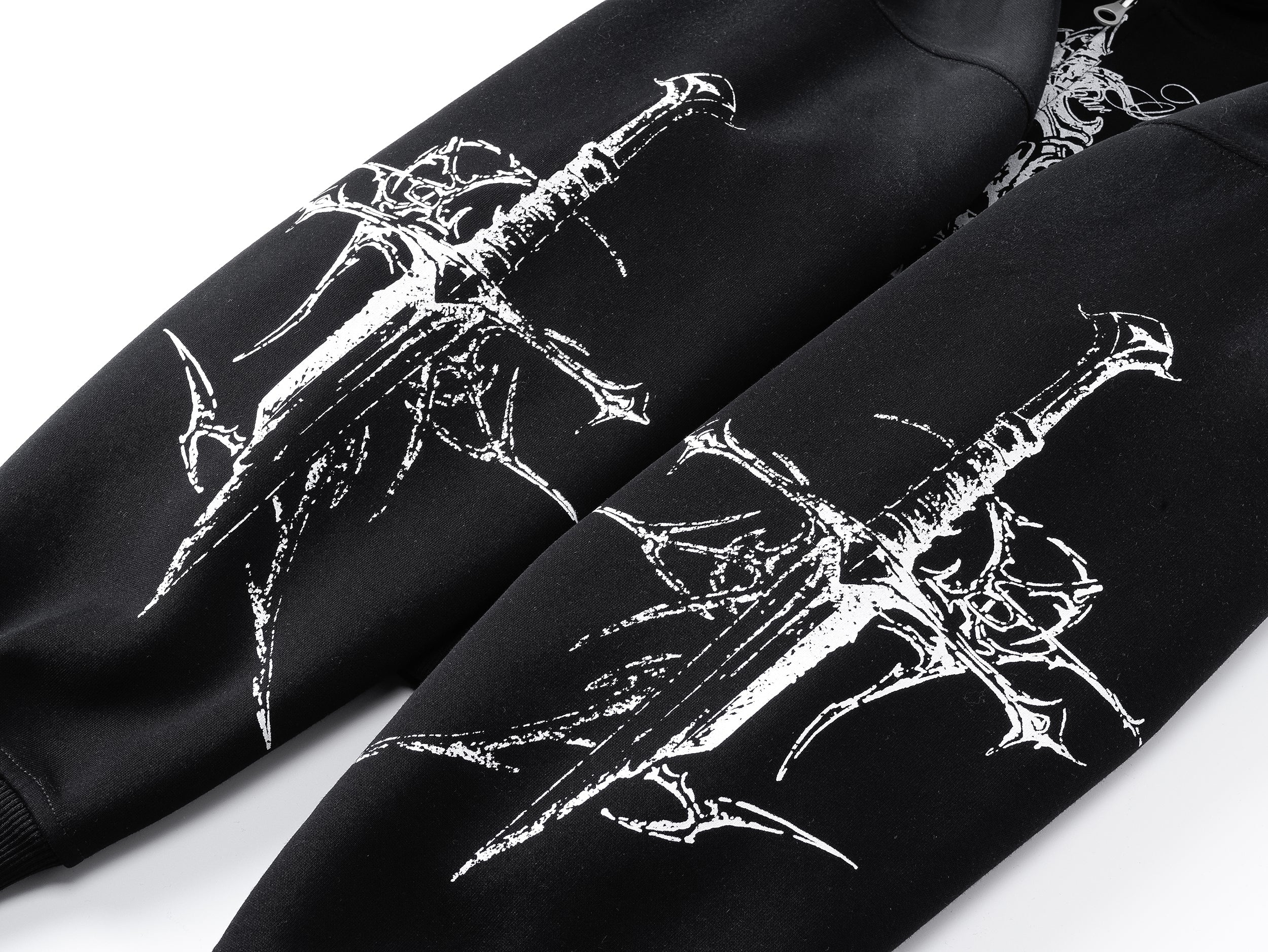 Omirad Gothic Cross Zip Hoodie