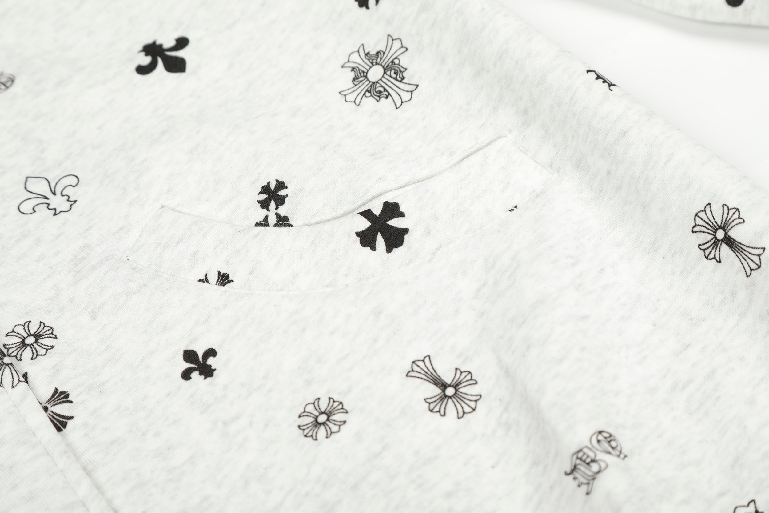 Omirad All-Over Cross Print Hooded Jacket