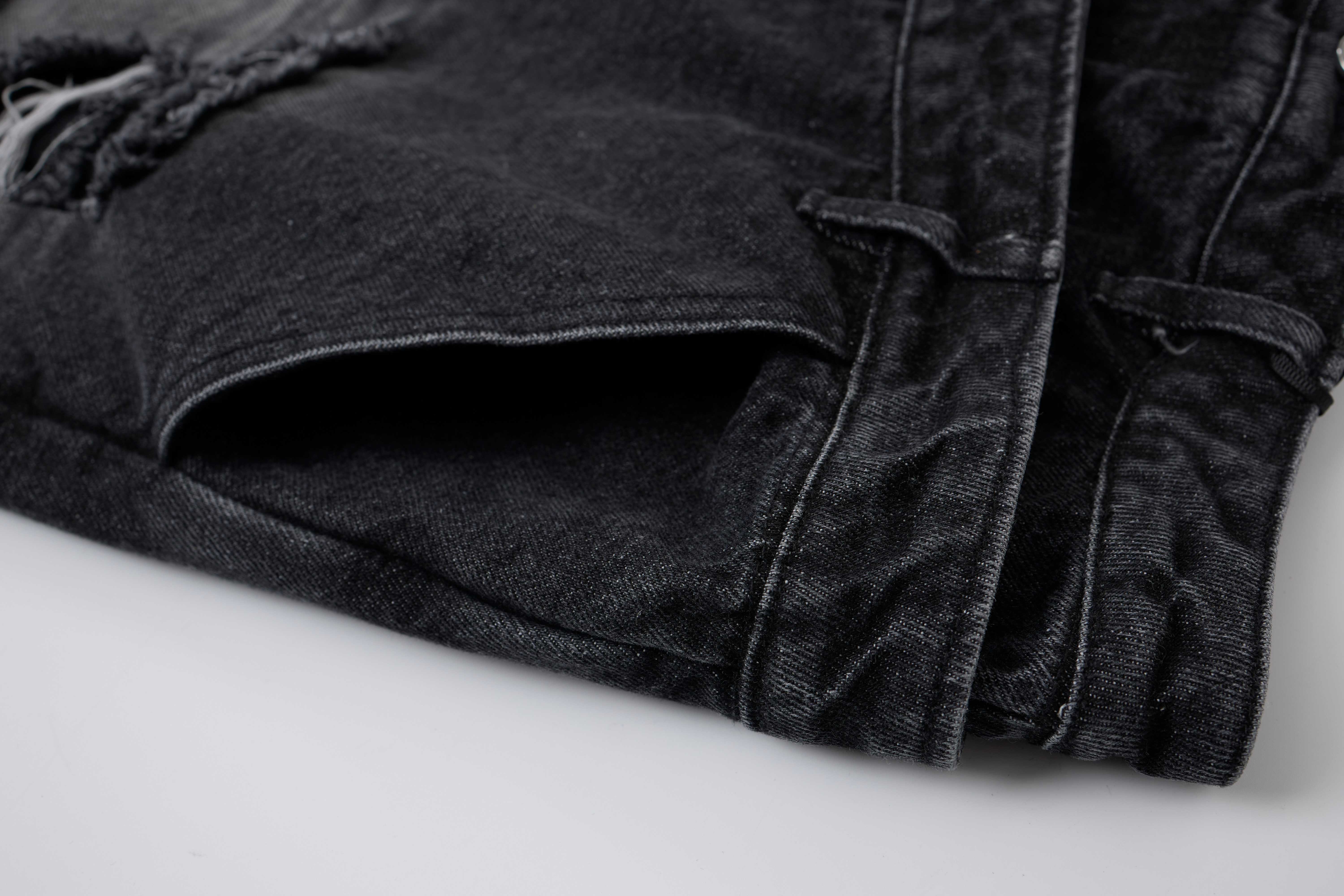 Omirad Distressed Layered Waist Denim Shorts