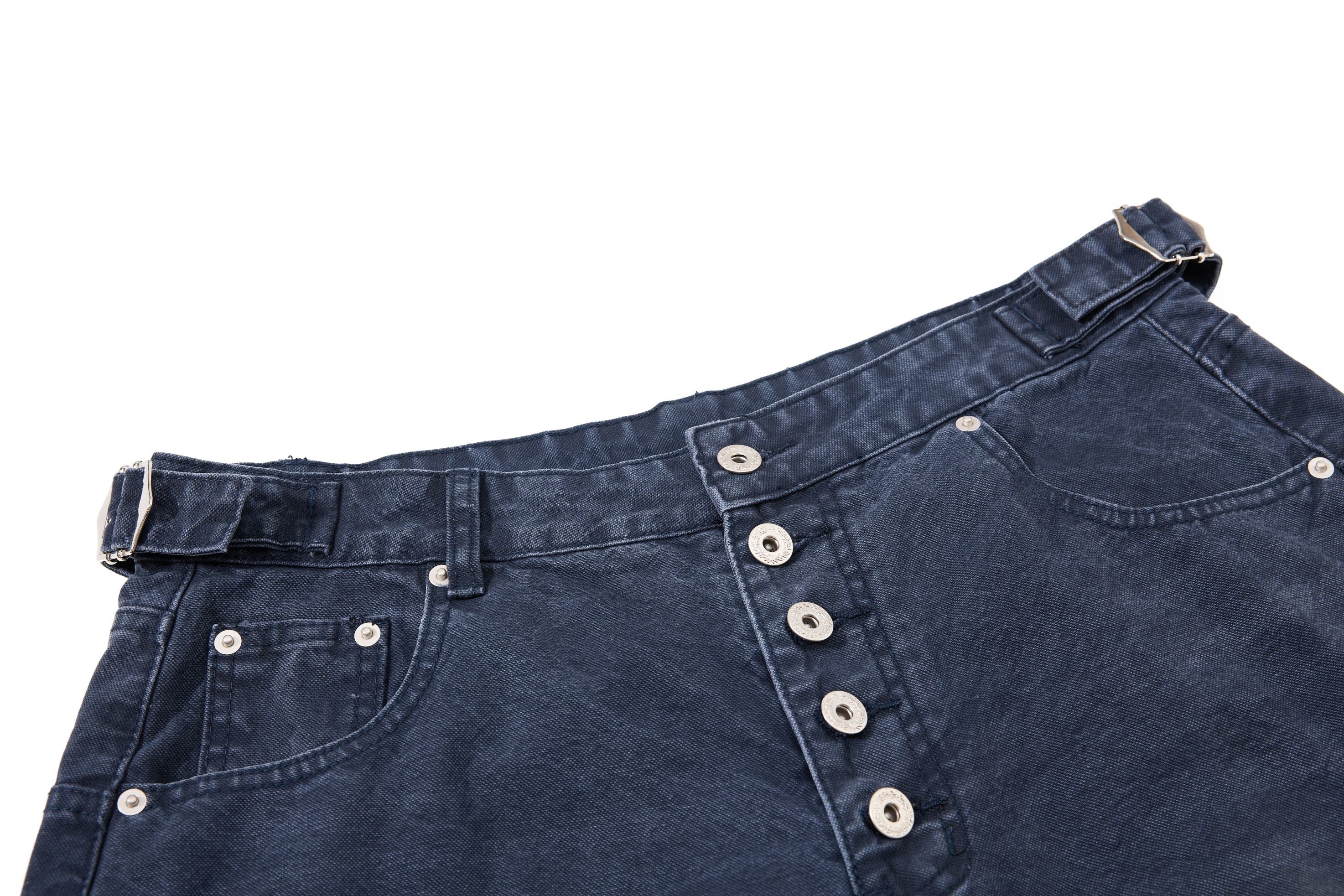Omirad Vintage Wide-Leg Denim Shorts