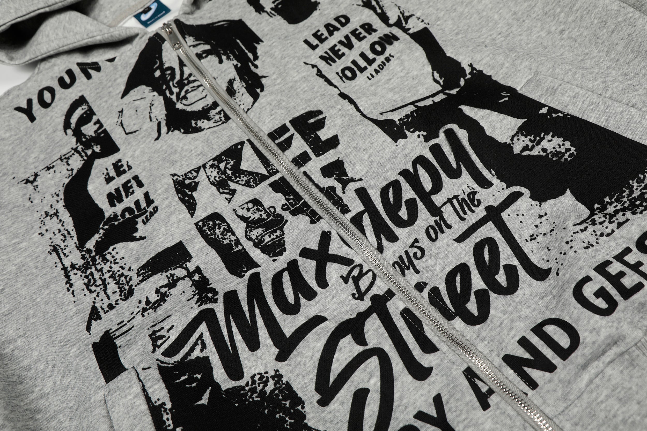 Omirad Street Manifesto Graphic Zip Hoodie