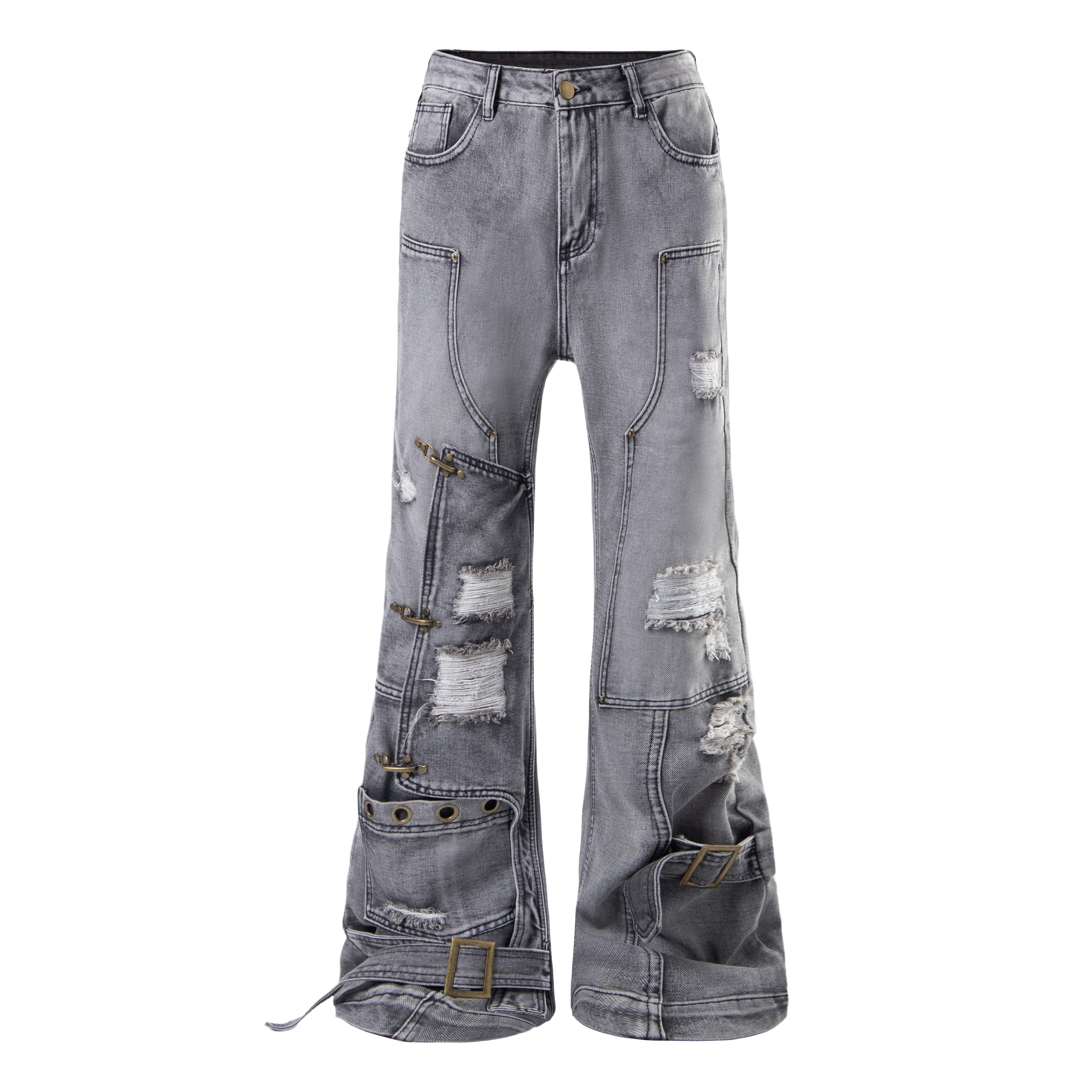 Omirad Distressed Flare Jeans