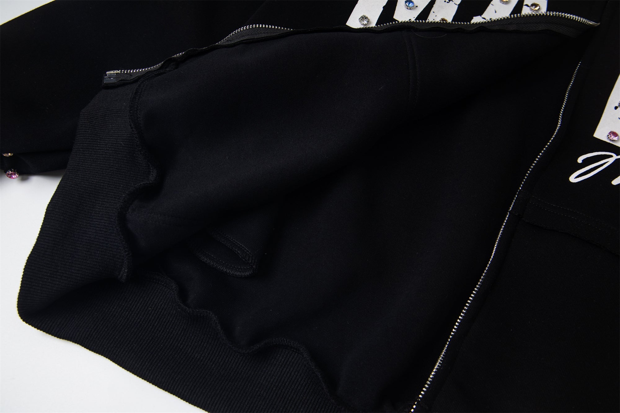 Omirad “MAKE” Studded Zip Hoodie