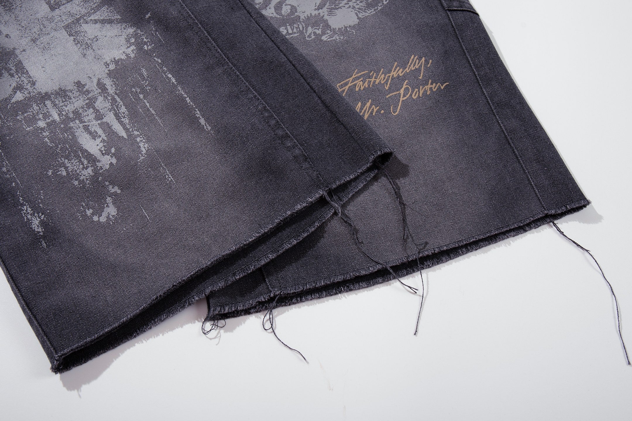 Omirad Vintage Graphic Denim Shorts