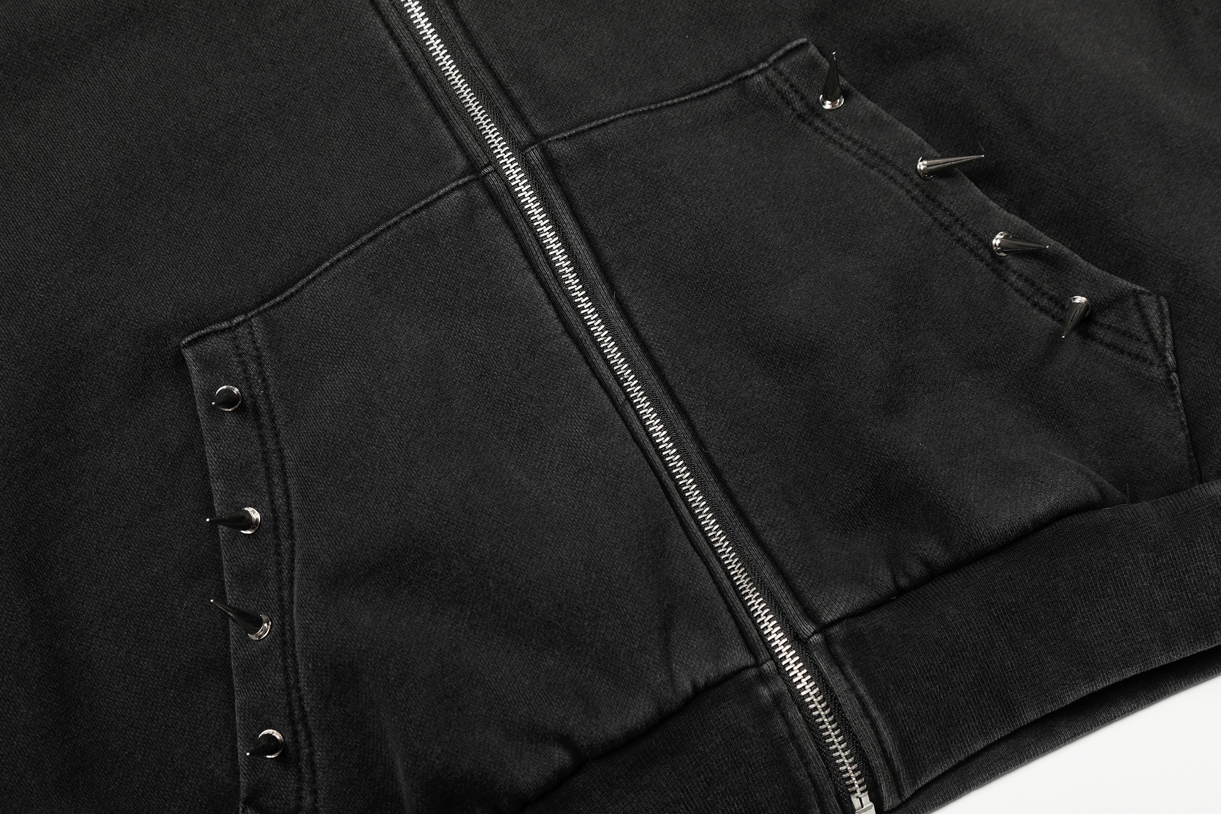 Omirad Studded Zip-Up Hoodie