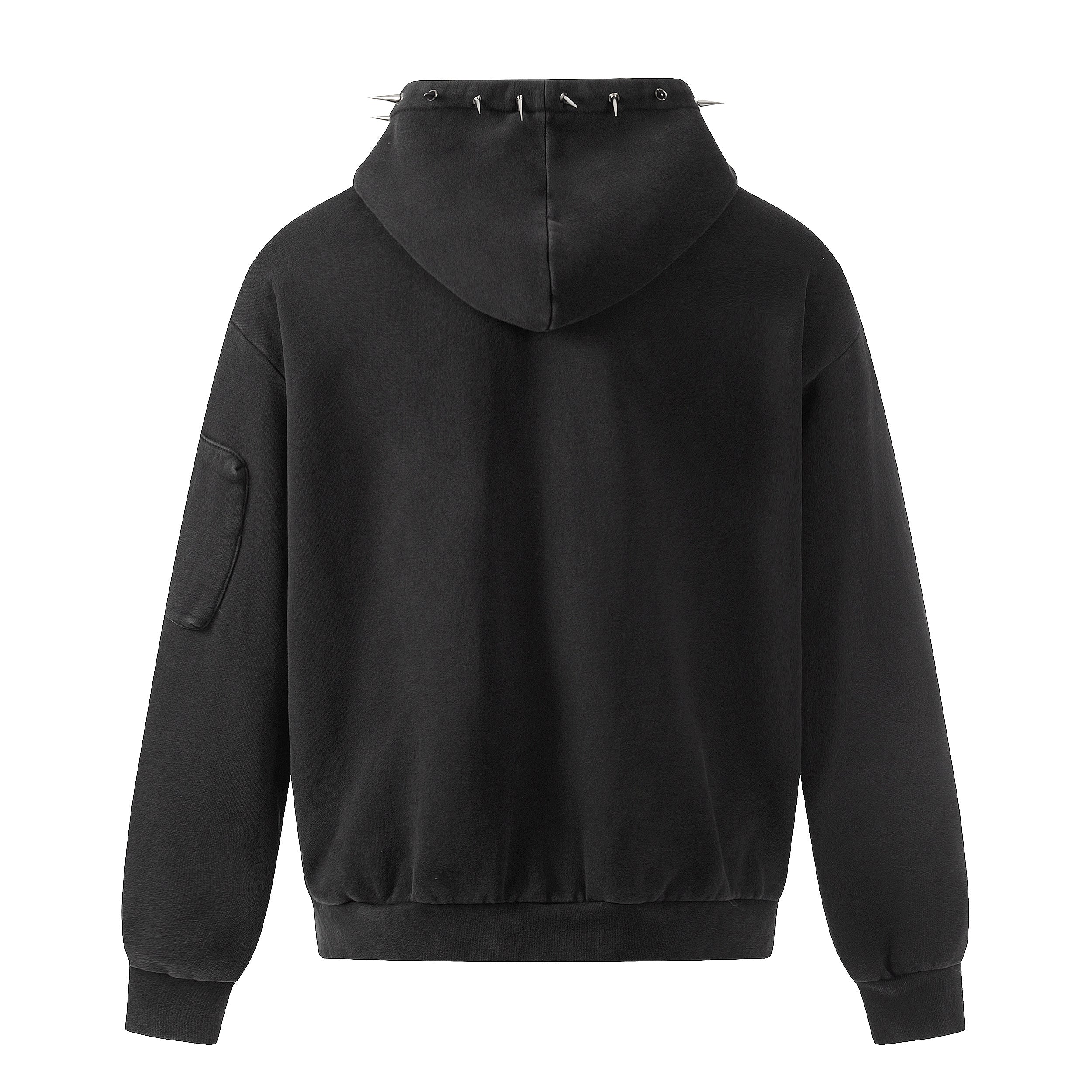 Omirad Studded Zip-Up Hoodie
