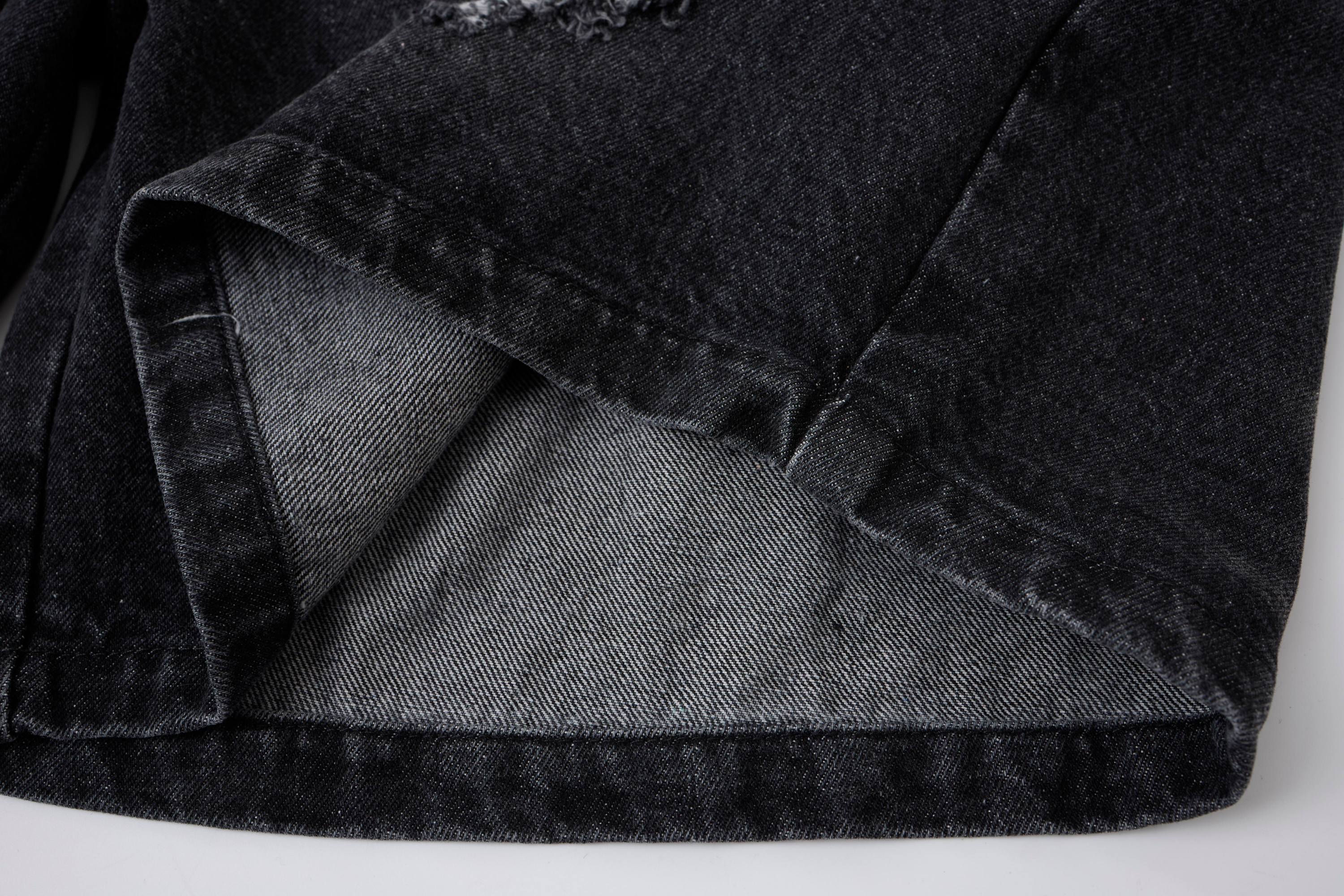 Omirad Distressed Layered Waist Denim Shorts