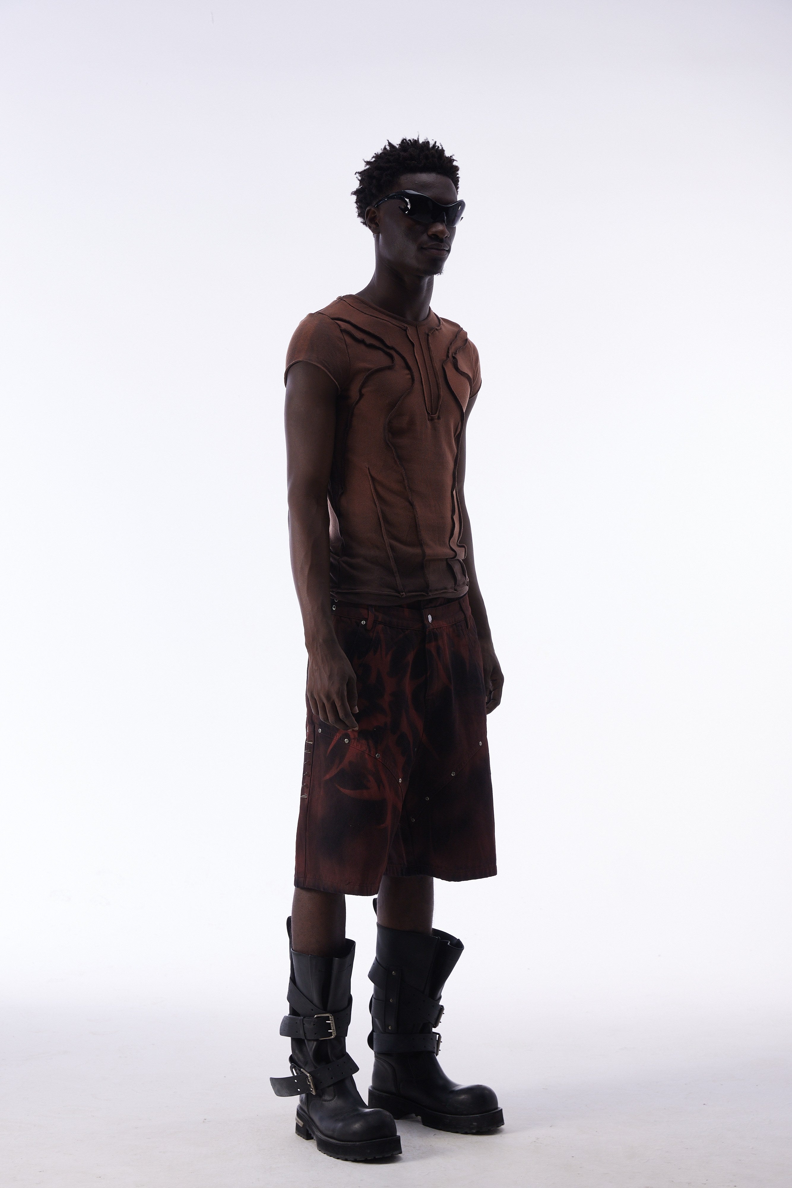 Omirad Raw Seam Washed Sleeveless Tee