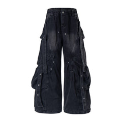 Omirad Multi-Pocket Baggy Denim Jeans