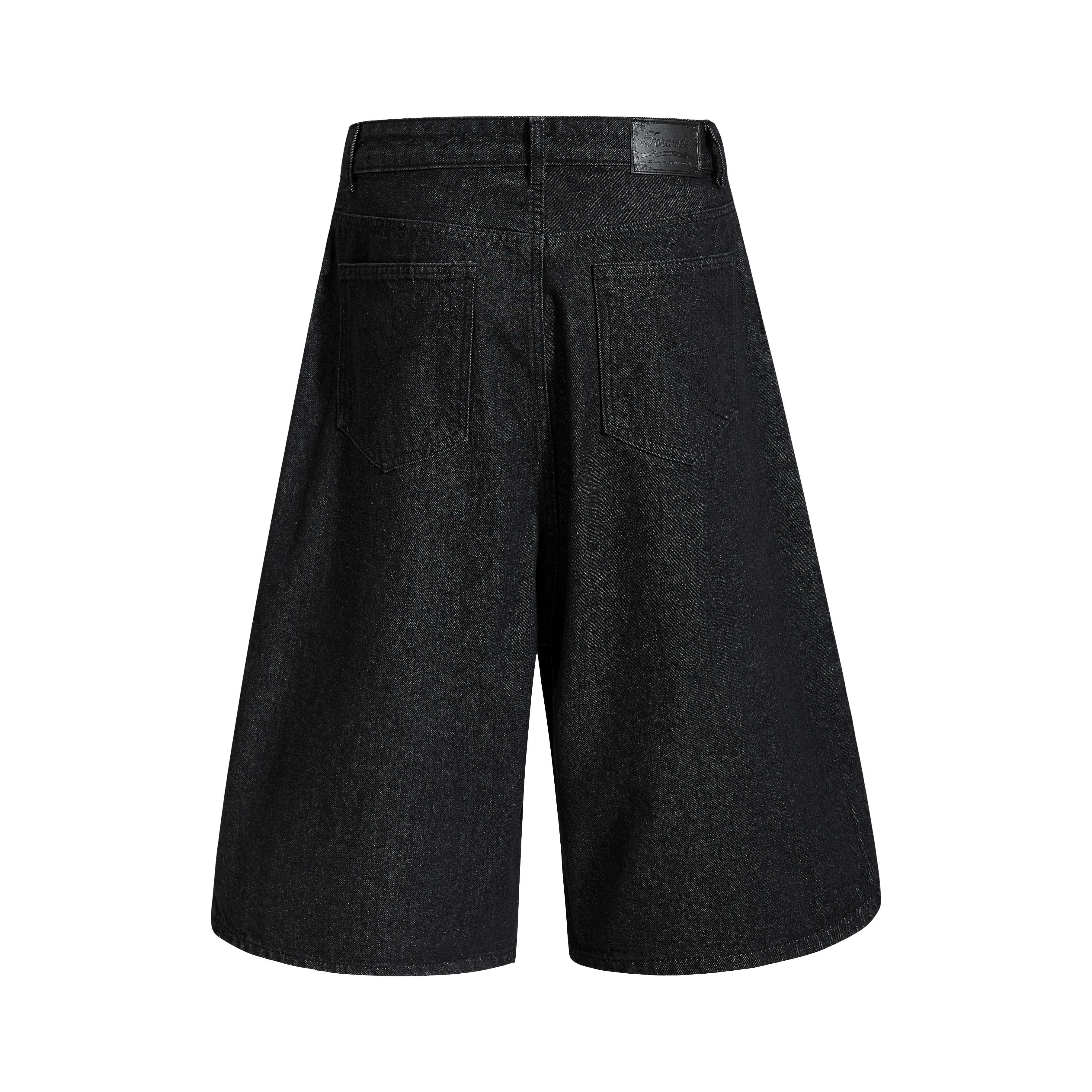 Omirad Asymmetric Button Denim Shorts