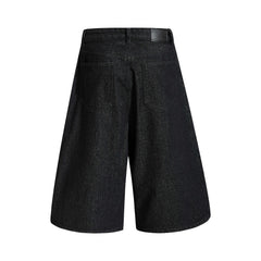 Omirad Asymmetric Button Denim Shorts