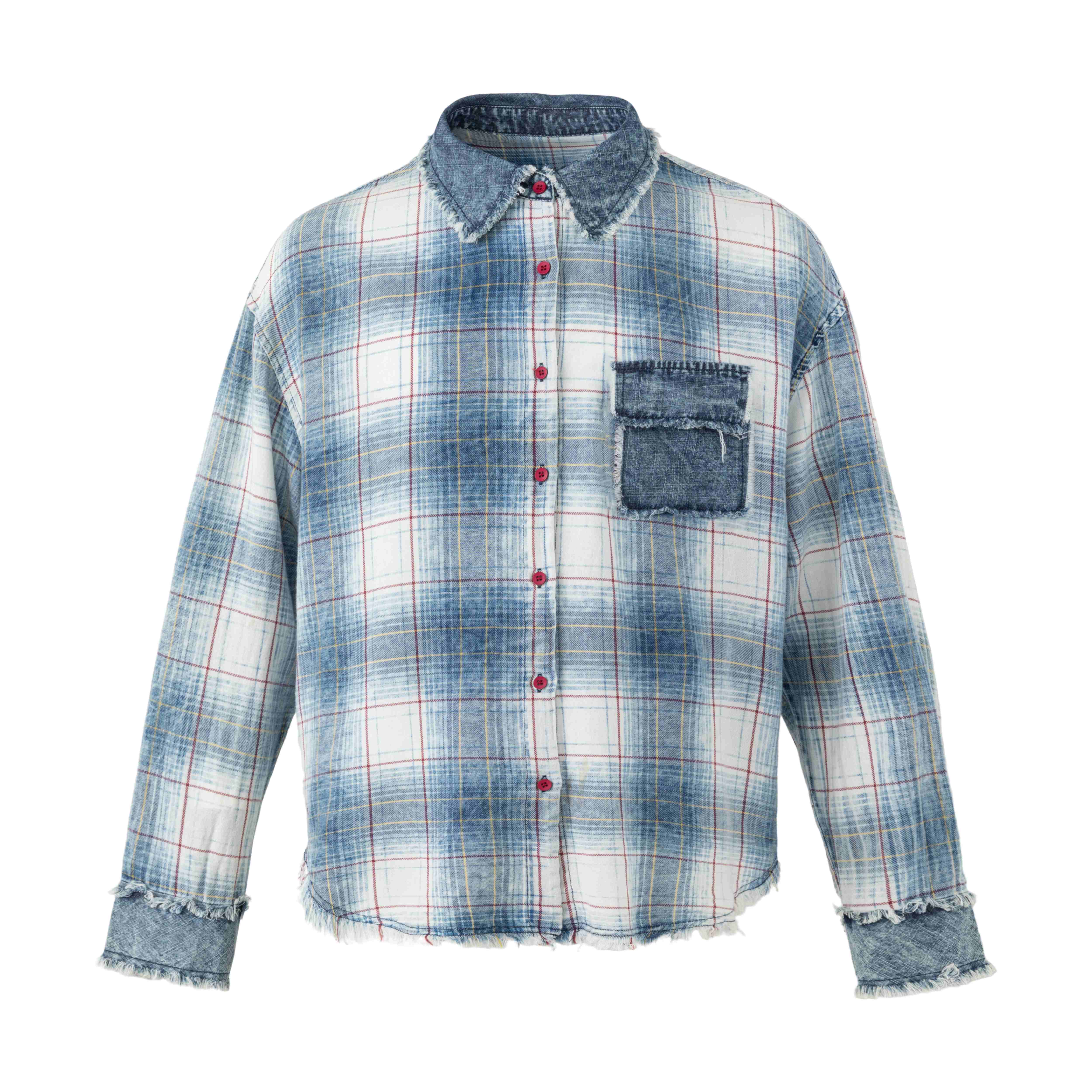 Omirad Vintage Plaid Flannel Shirt