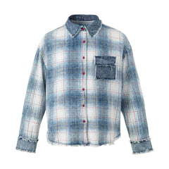 Omirad Vintage Plaid Flannel Shirt