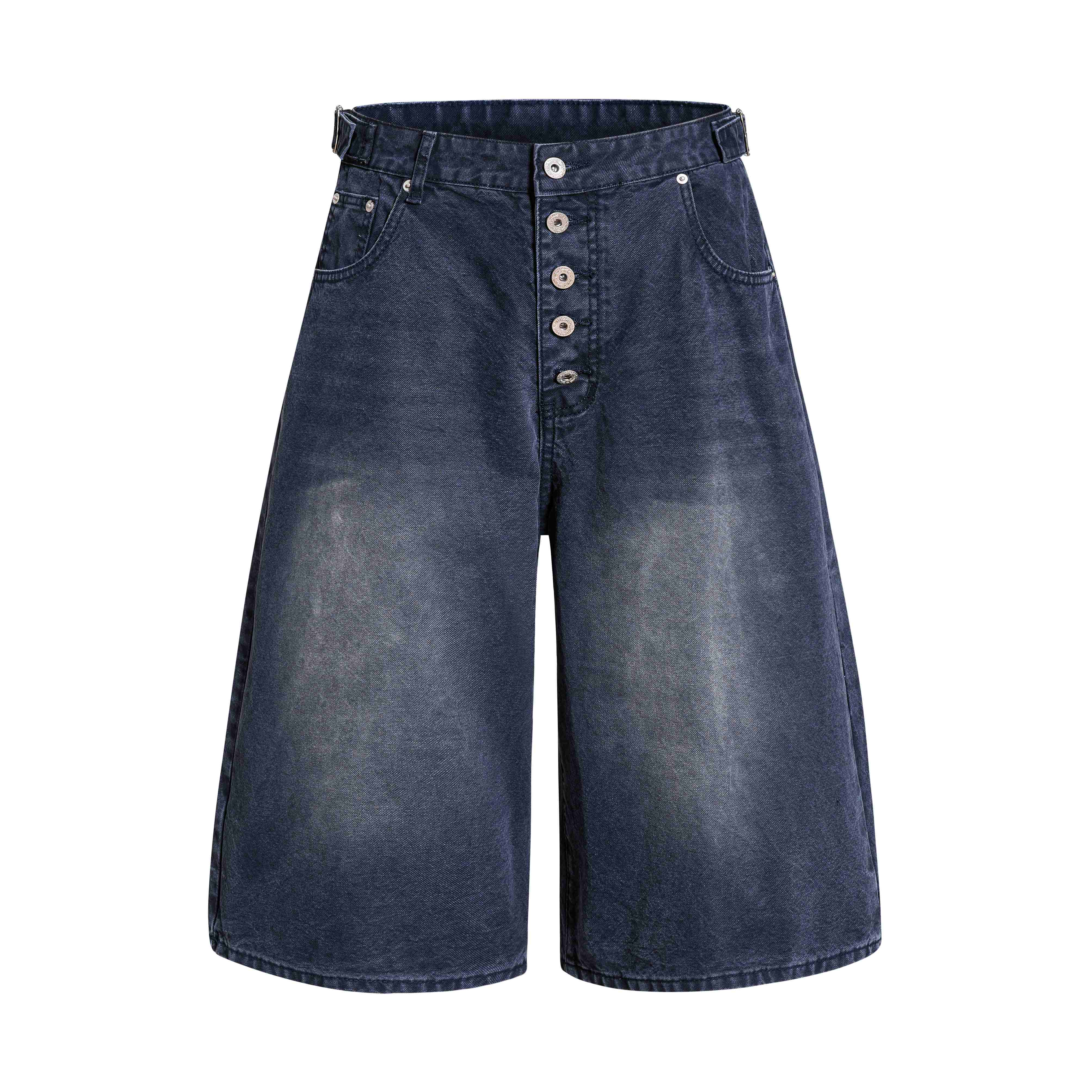 Omirad Vintage Wide-Leg Denim Shorts