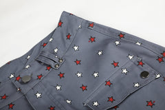 Omirad Star Print Wide-Leg Balloon Jeans