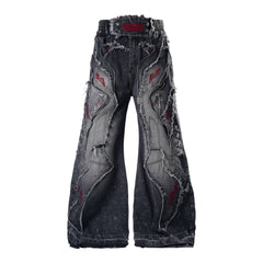 Omirad Distressed Panel Baggy Jeans