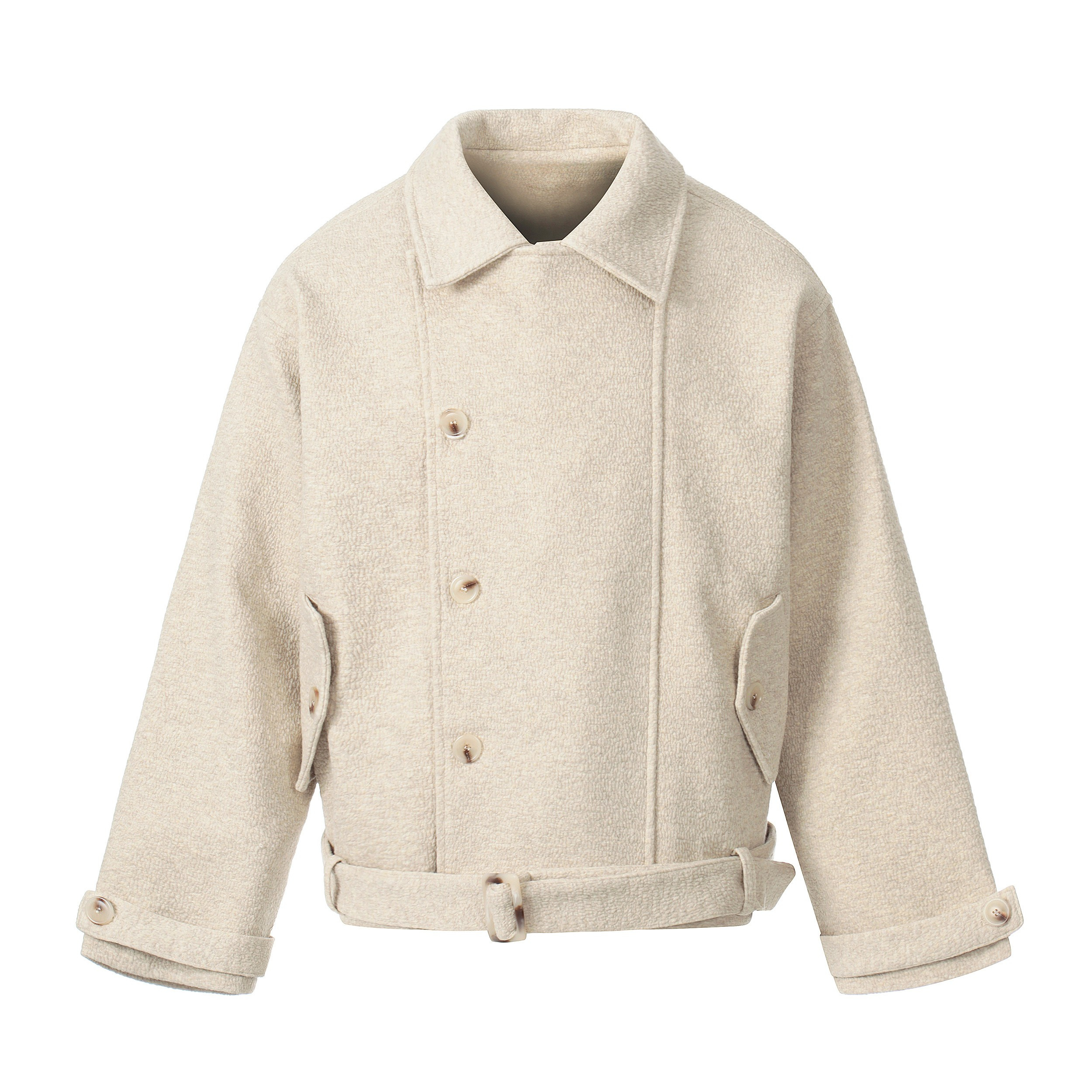 Omirad Belted Cropped Jacket