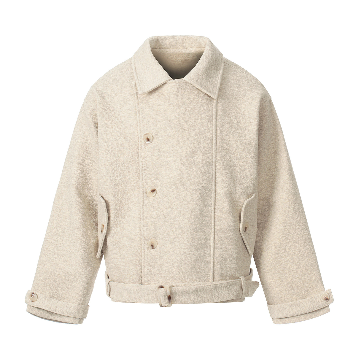 Omirad Belted Cropped Jacket