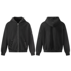 Omirad Studded Zip-Up Hoodie