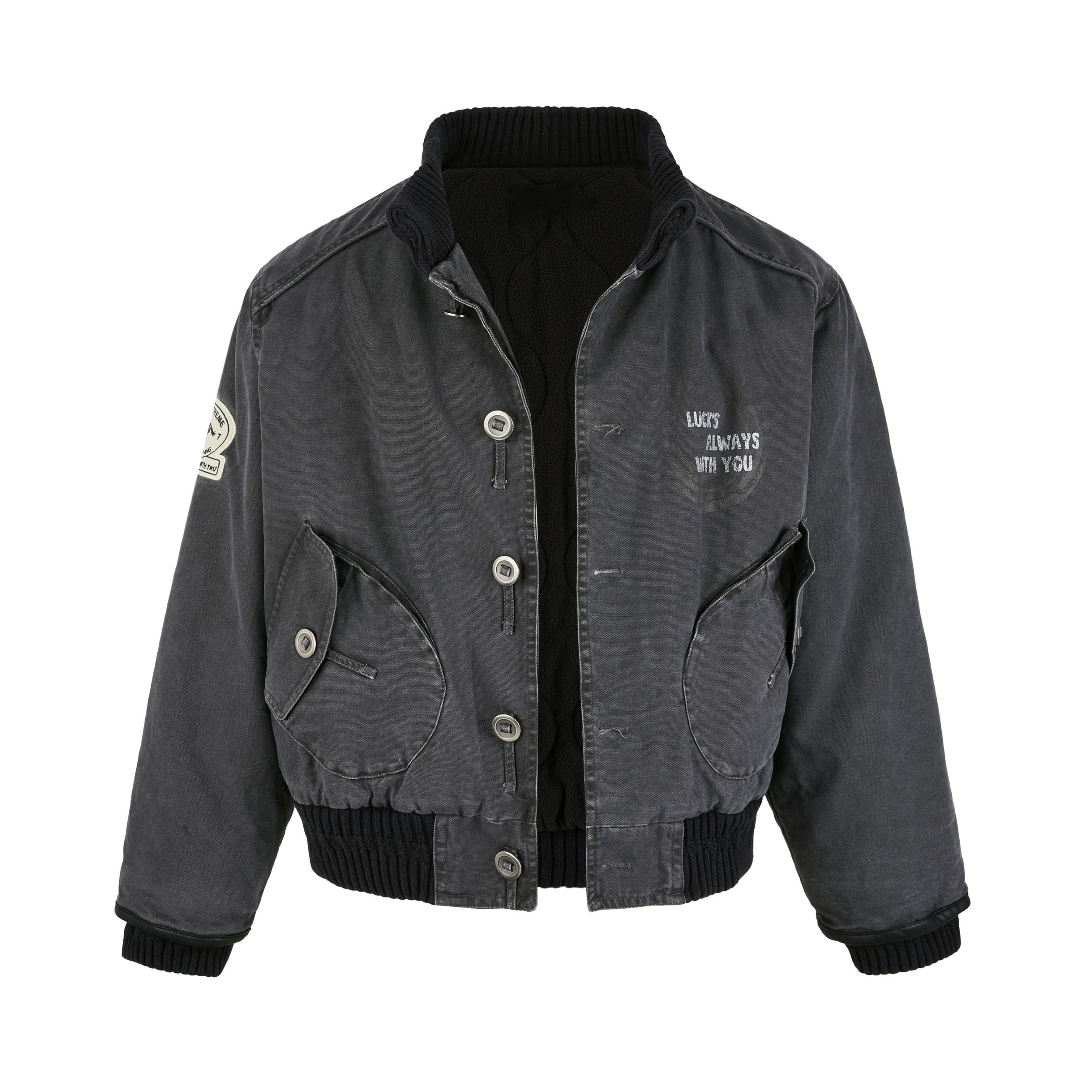 Omirad Vintage Washed Varsity Jacket