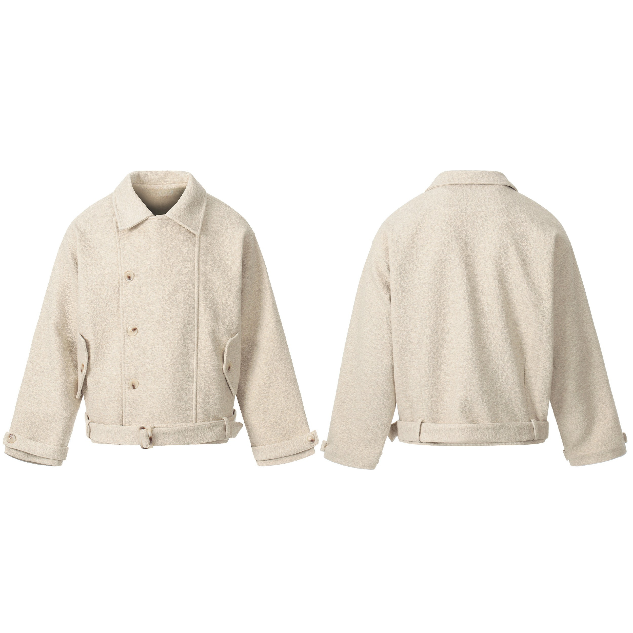 Omirad Belted Cropped Jacket