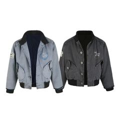 Omirad Vintage Washed Varsity Jacket