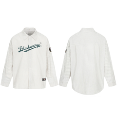 Omirad Striped Logo Button-Up Shirt