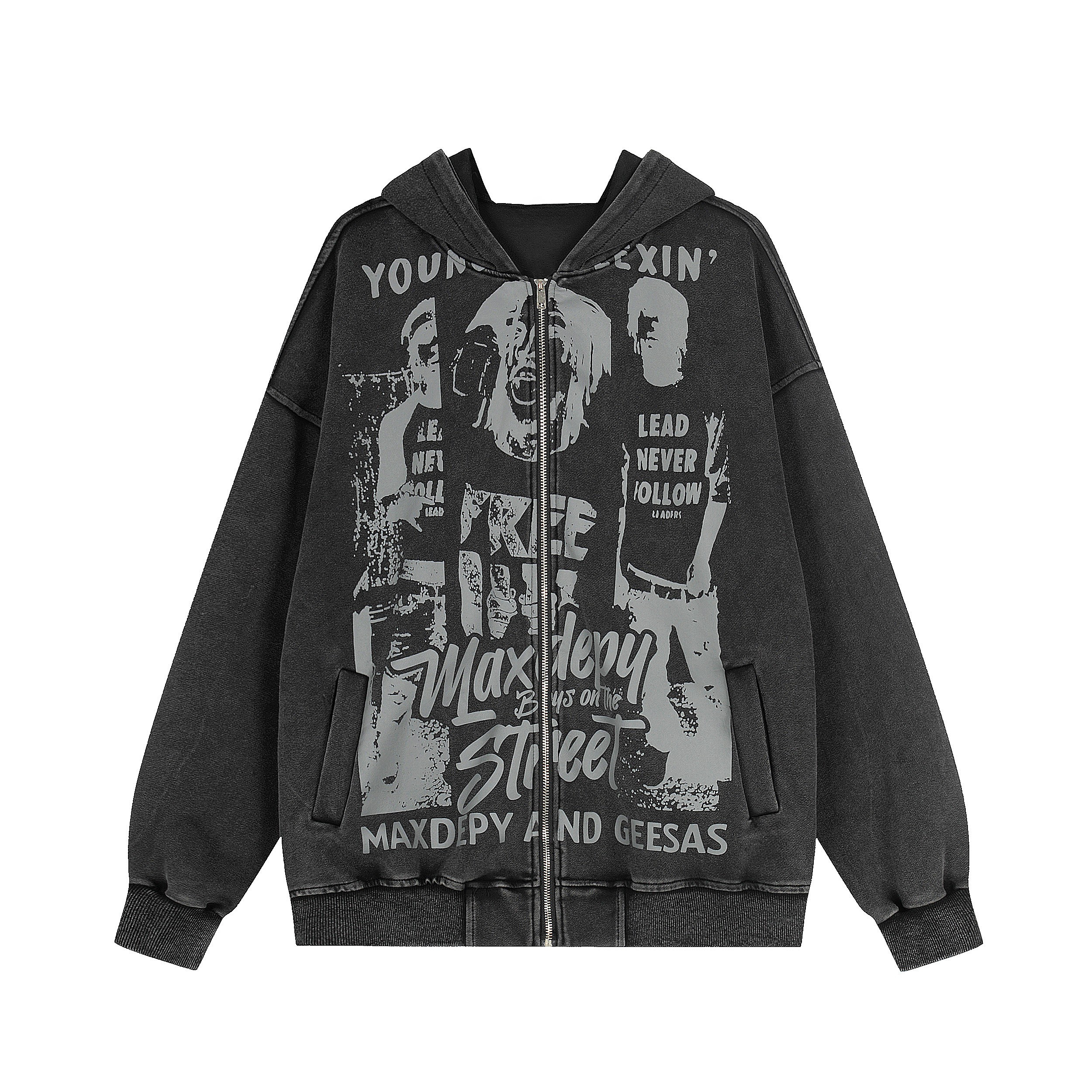 Omirad Street Manifesto Graphic Zip Hoodie