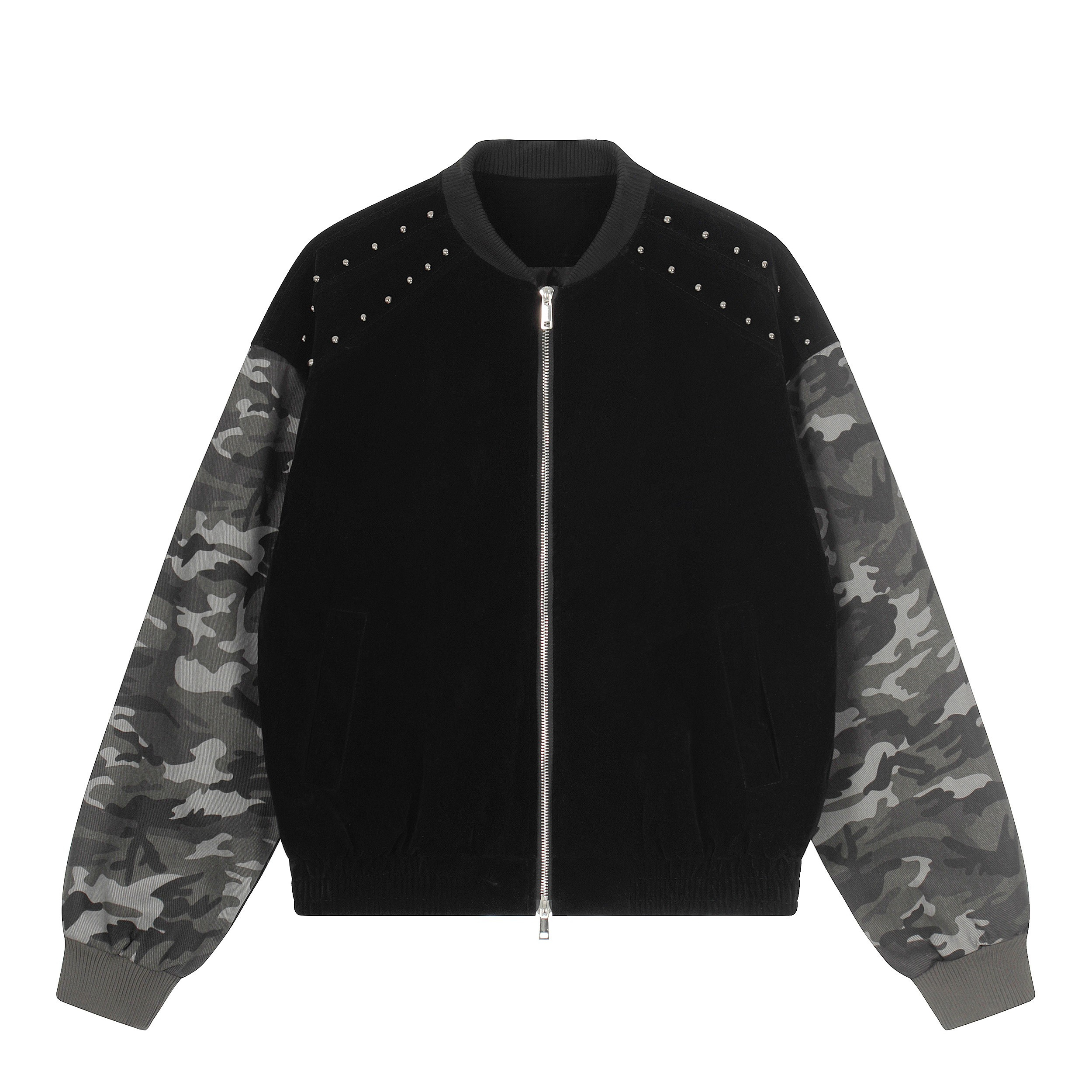 Omirad Camo Sleeve Varsity Jacket