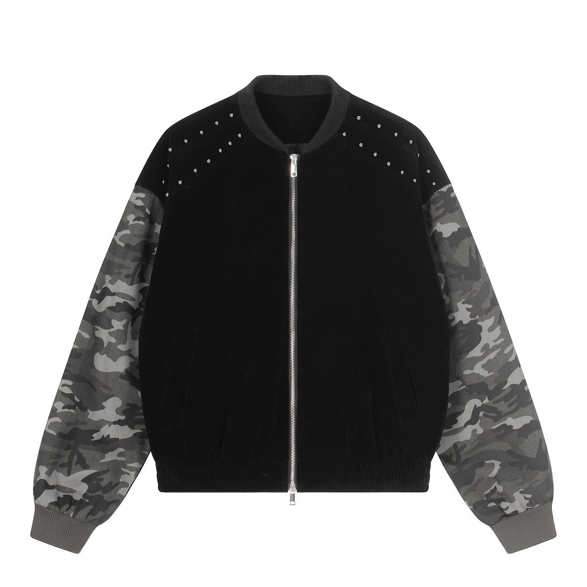 Omirad Camo Sleeve Varsity Jacket