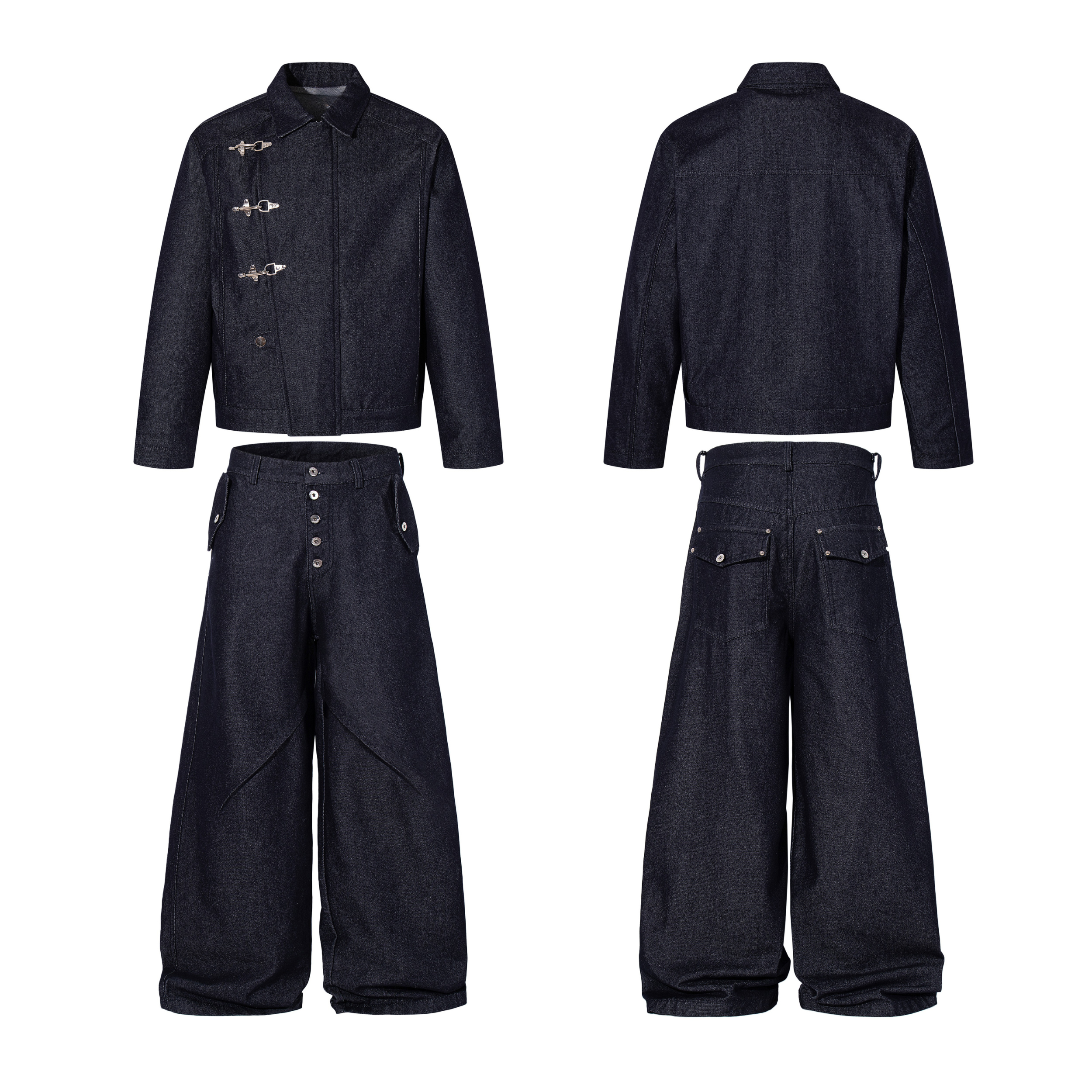 Omirad Buckle Detail Denim Jacket