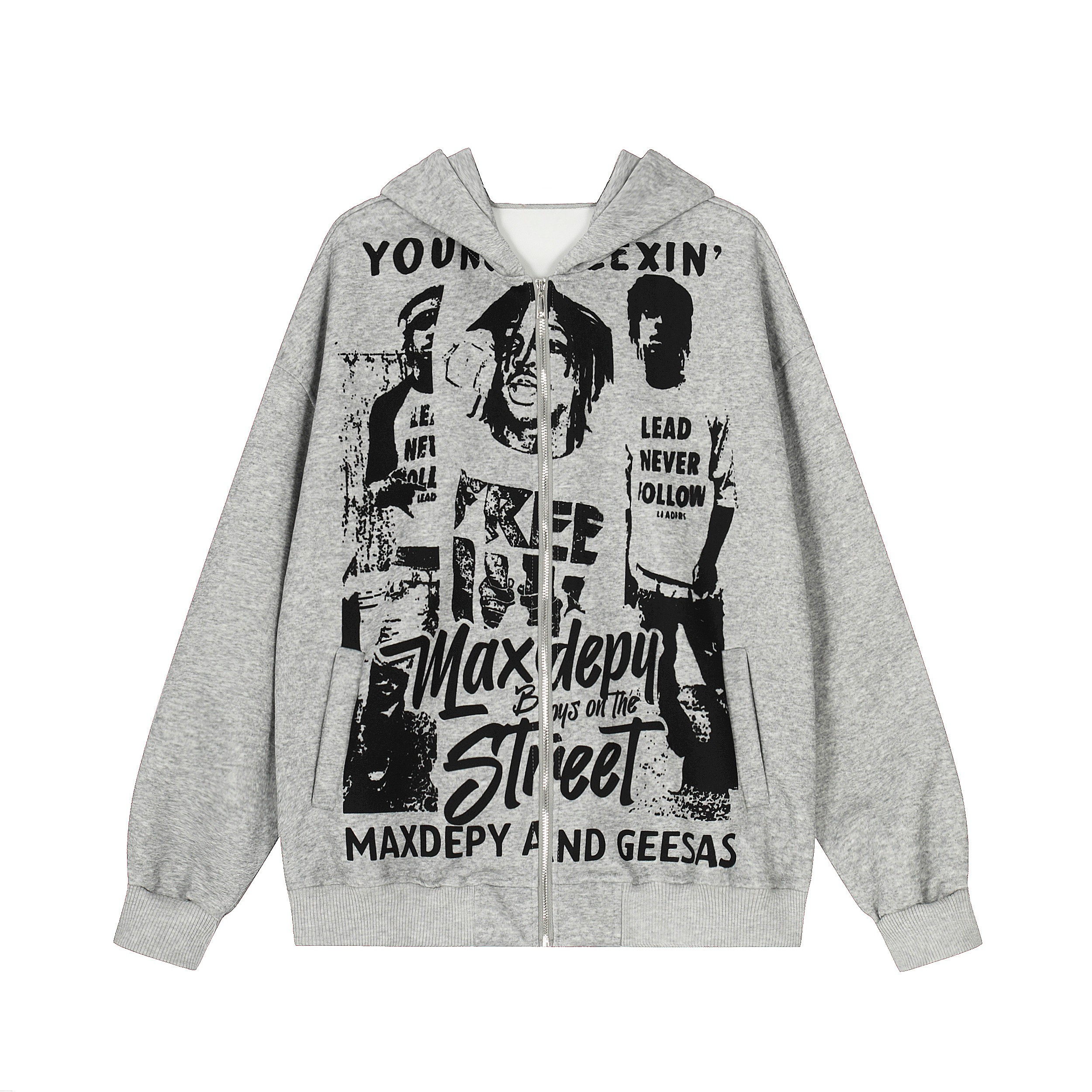 Omirad Street Manifesto Graphic Zip Hoodie