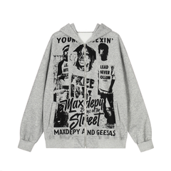 Omirad Street Manifesto Graphic Zip Hoodie