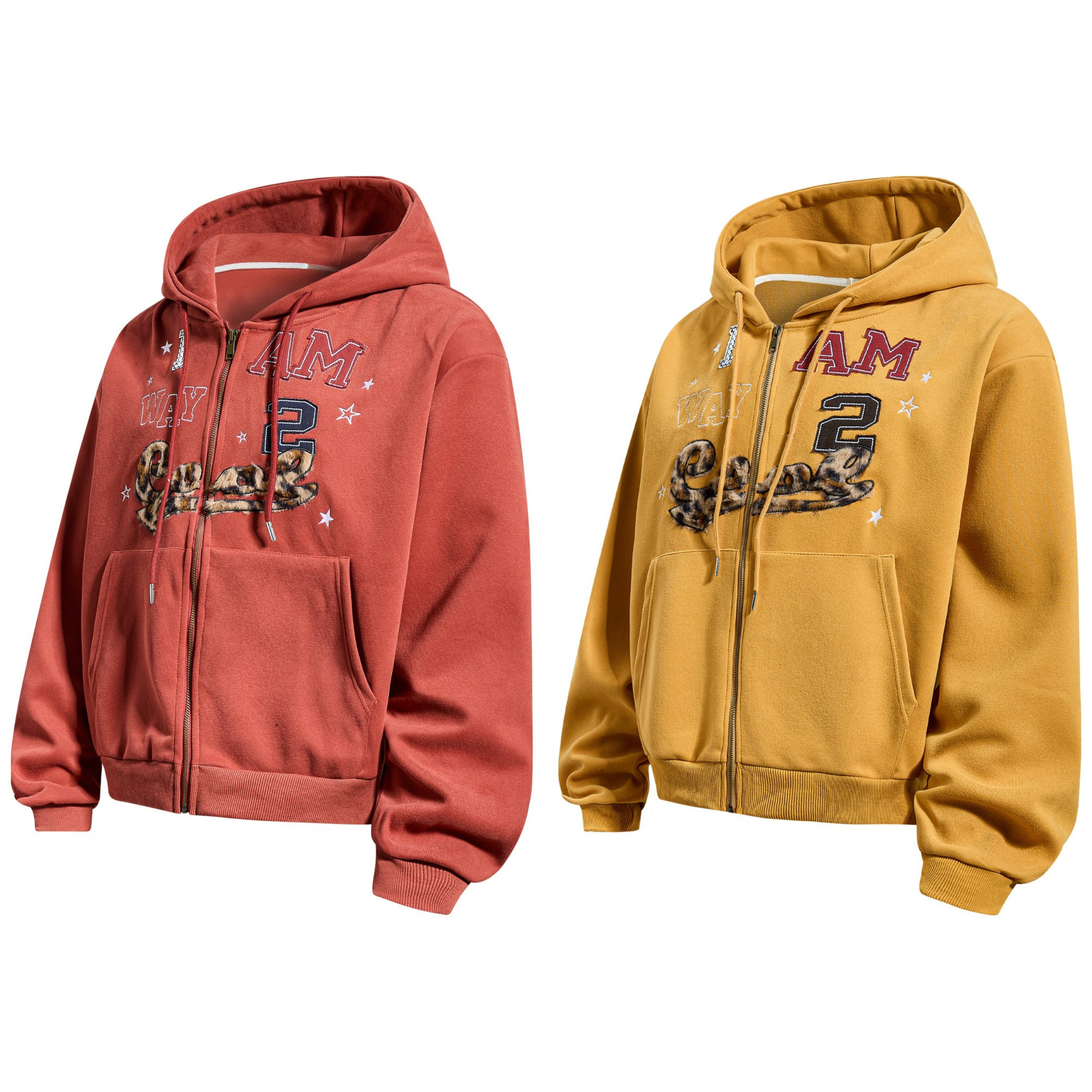 Omirad Vintage Graphic Zip Hoodie