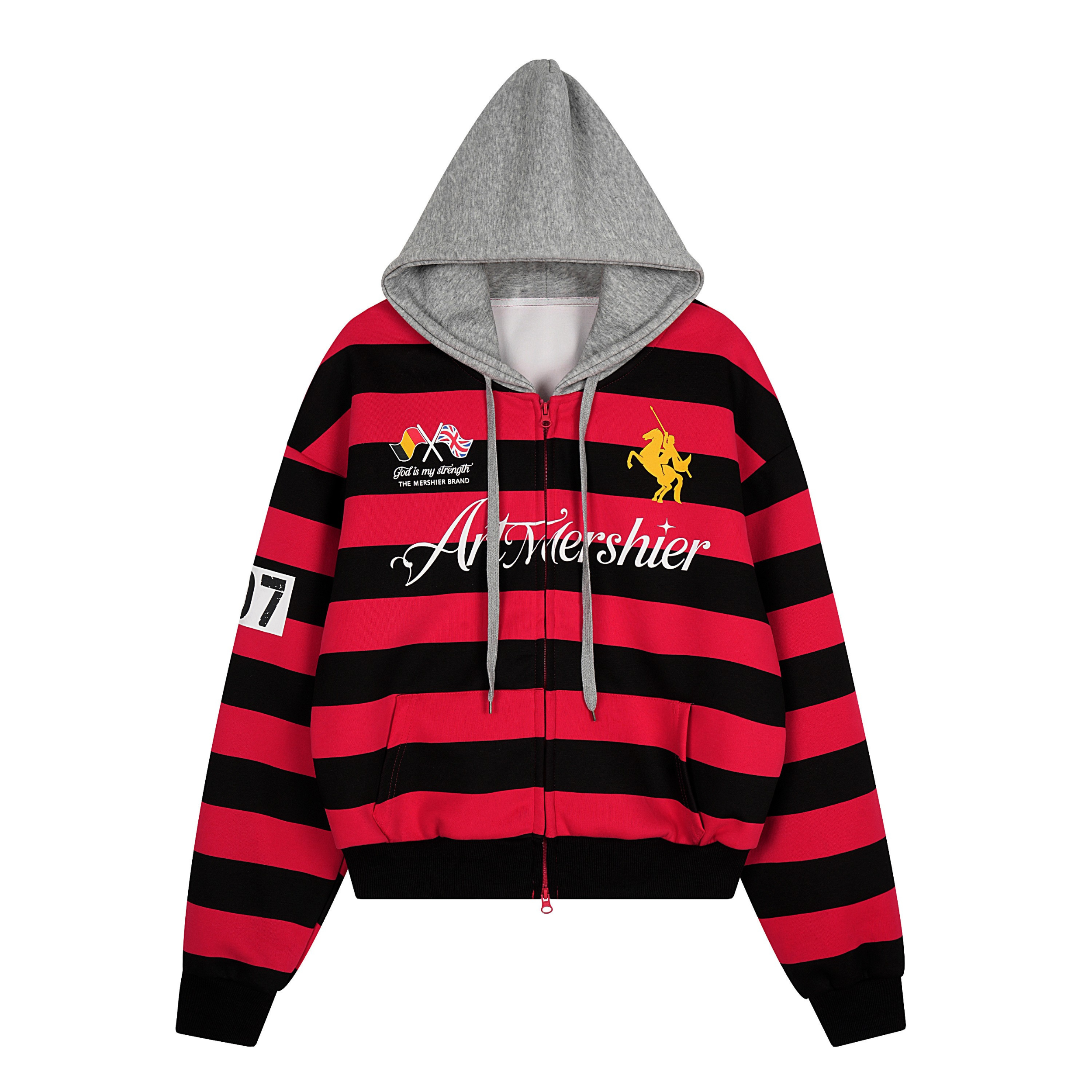 Omirad Striped Zip Hoodie