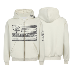 Omirad Vintage Flag Zip Hoodie