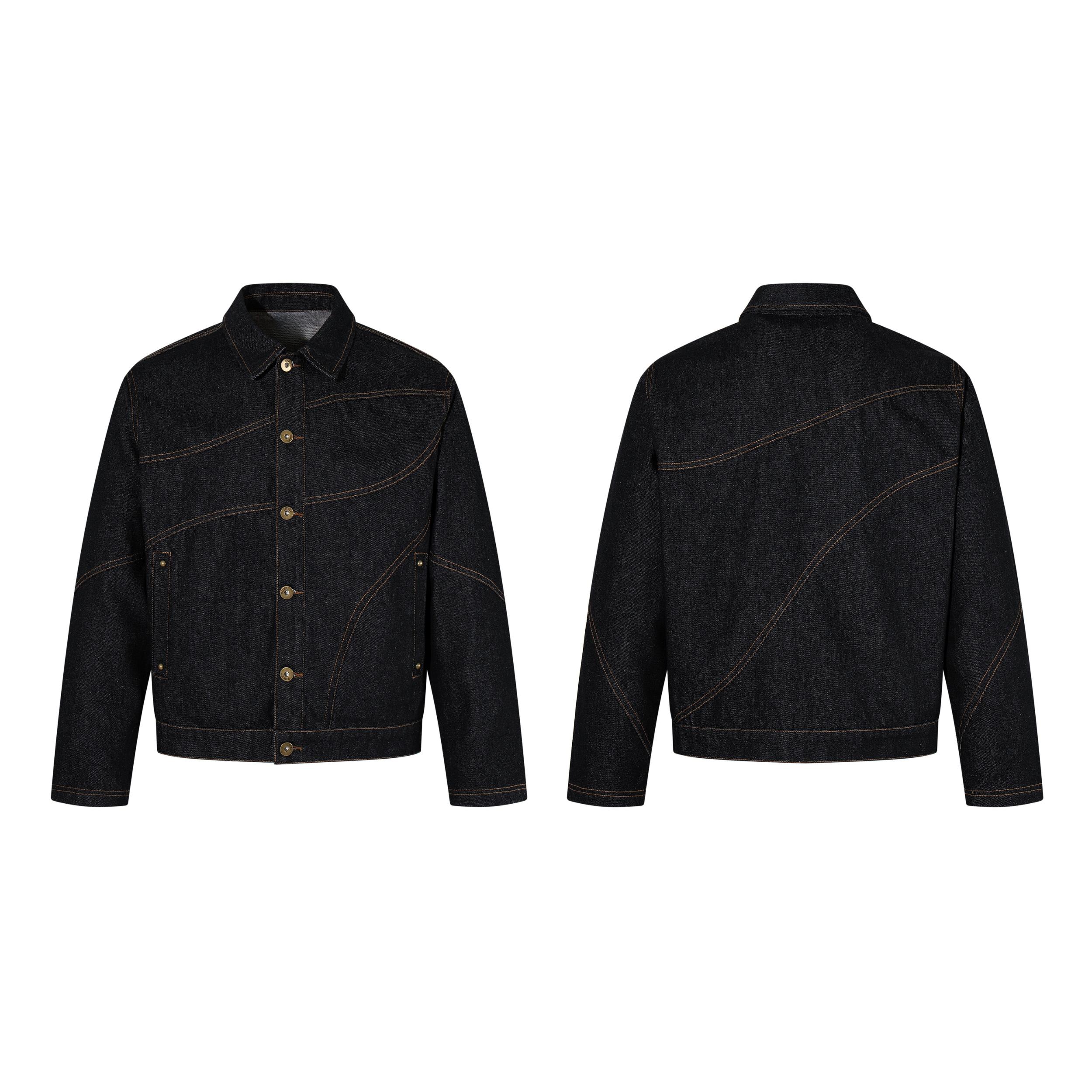 Omirad Curved Seam Denim Jacket