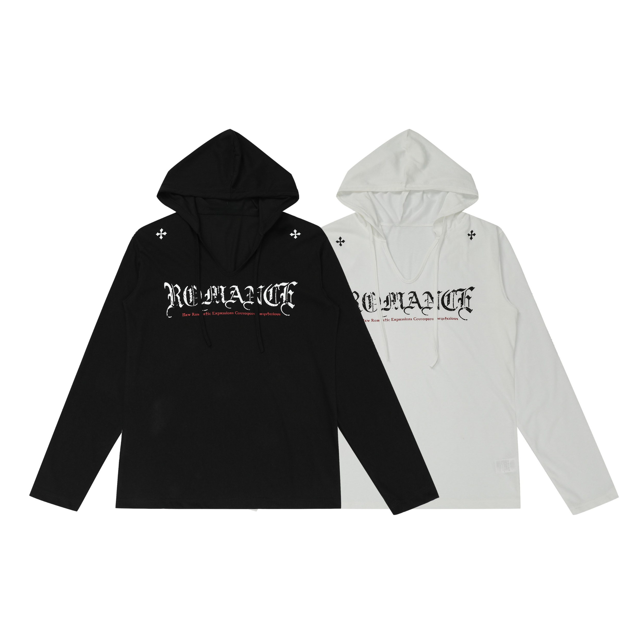 Omirad Gothic Logo Hooded Long Sleeve