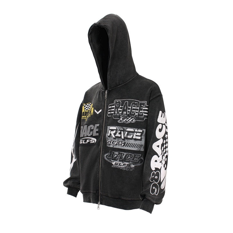 Omirad Racing Graphic Zip Hoodie