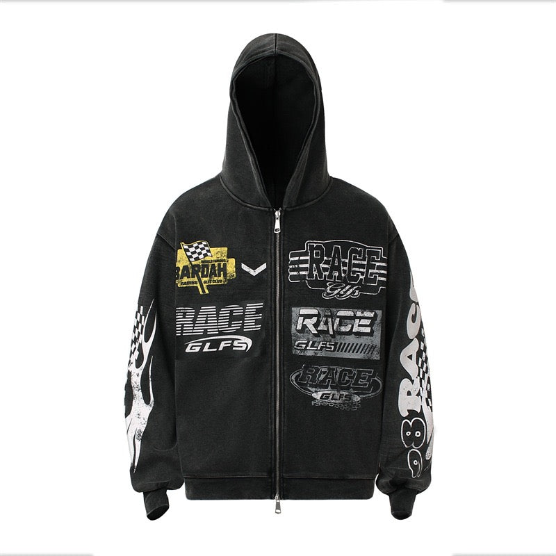 Omirad Racing Graphic Zip Hoodie