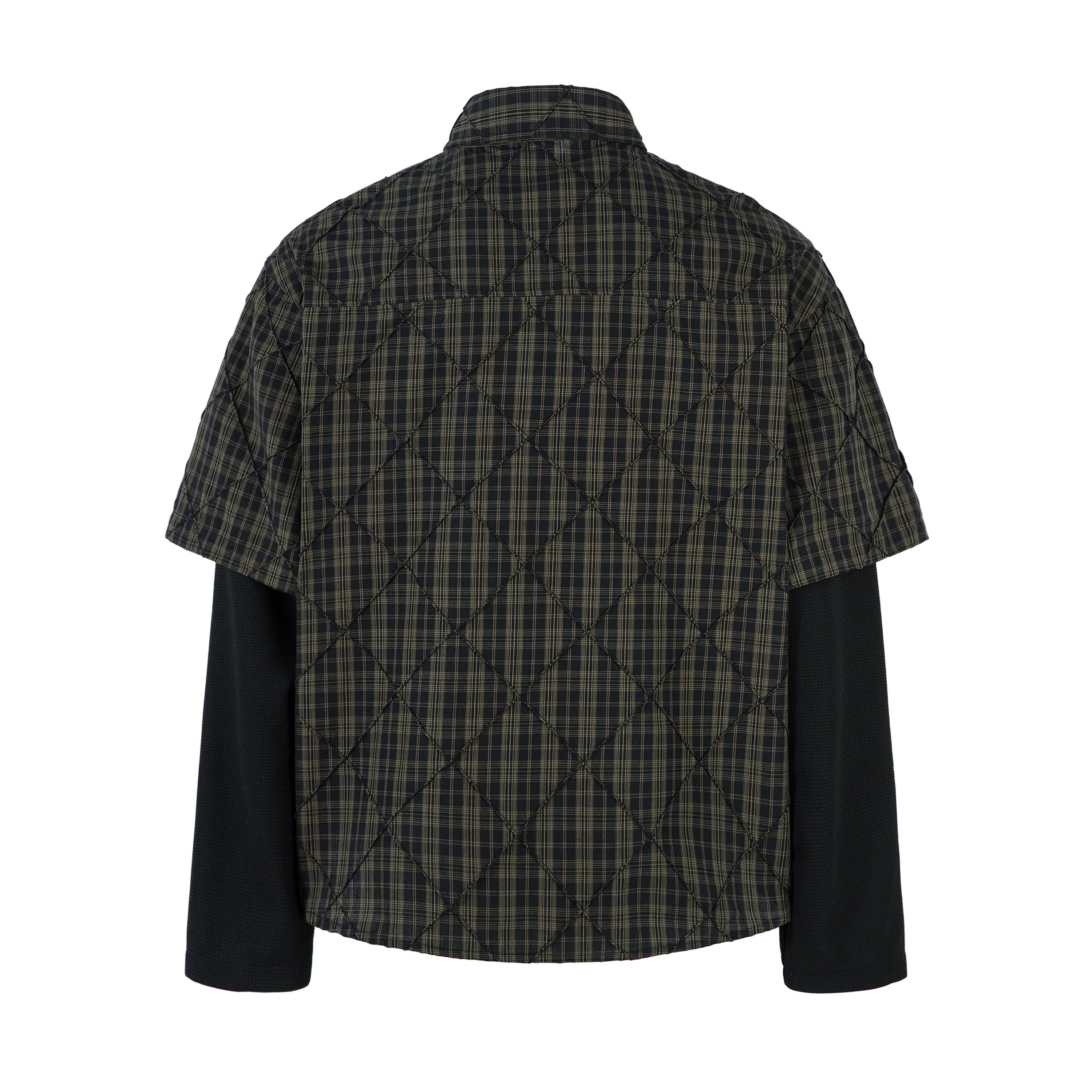 Omirad Layered Quilted Plaid Shirt