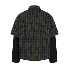 Omirad Layered Quilted Plaid Shirt