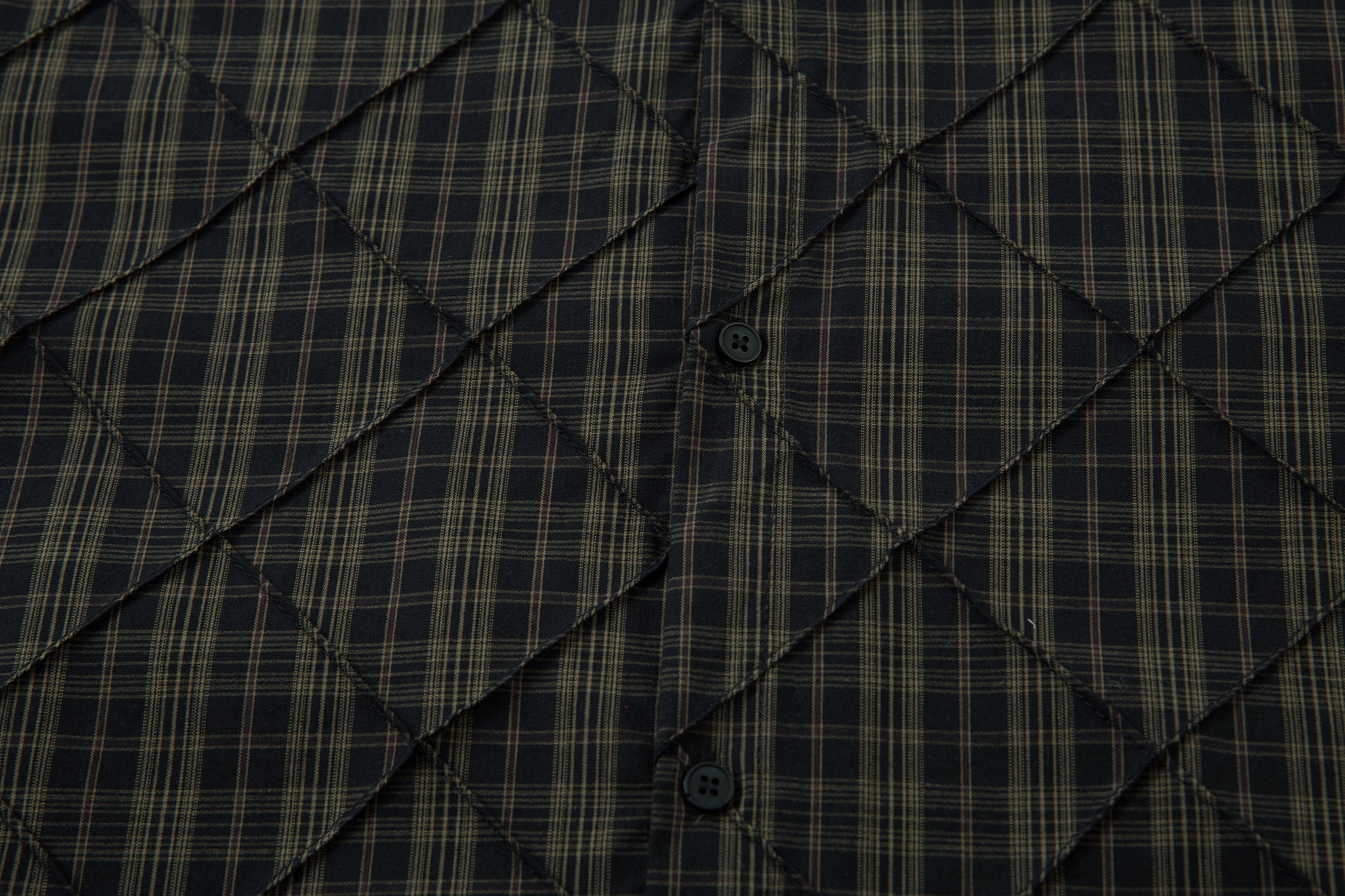 Omirad Layered Quilted Plaid Shirt