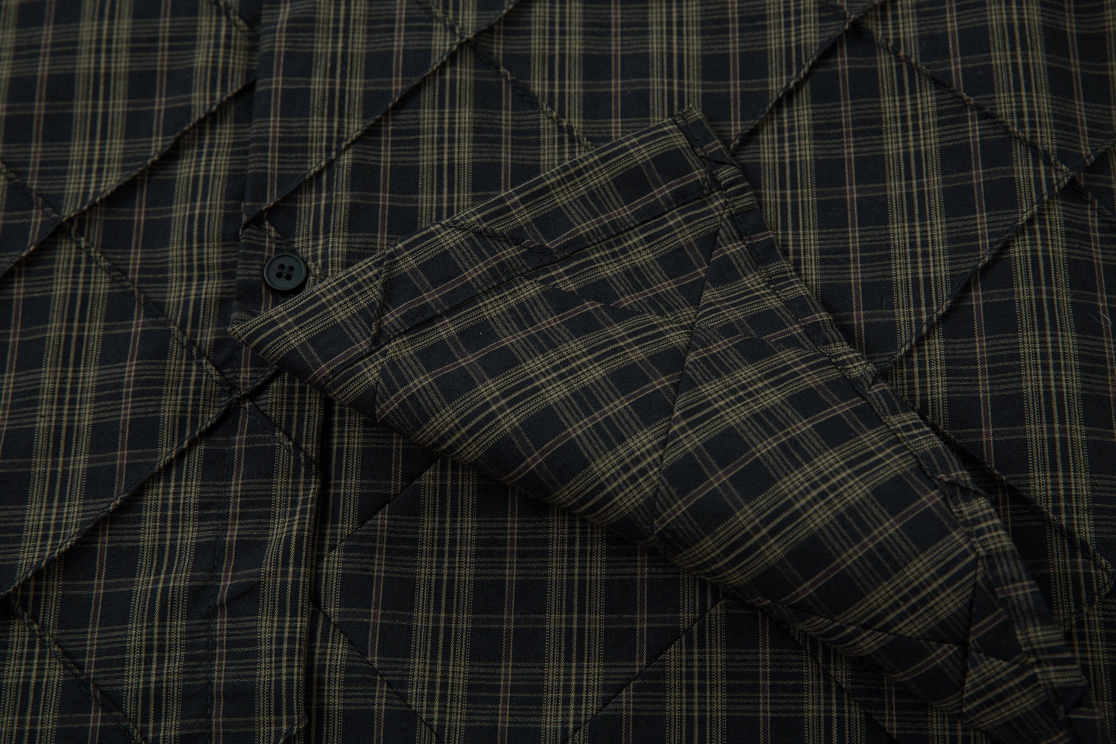 Omirad Layered Quilted Plaid Shirt